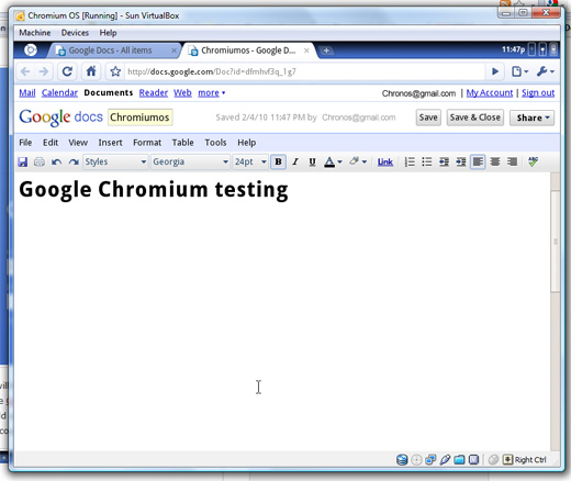 Google Chrome Screen Shot