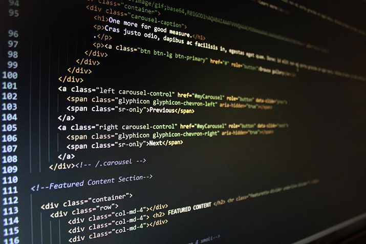 Html code screen web development