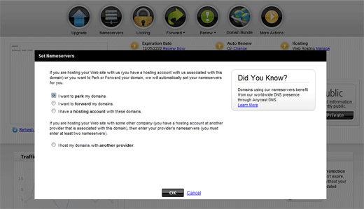 GoDaddy Administrative Control Panel